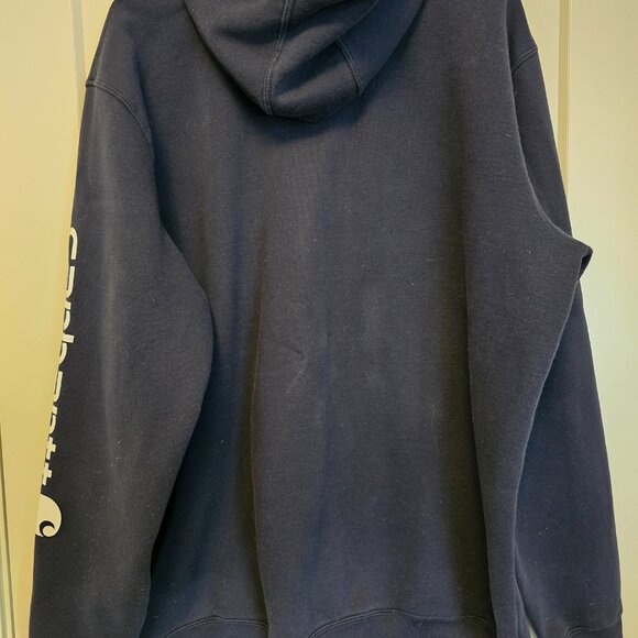 Big & Tall Carhartt Navy Blue Hoodie 2xlt - Picture 2 of 3